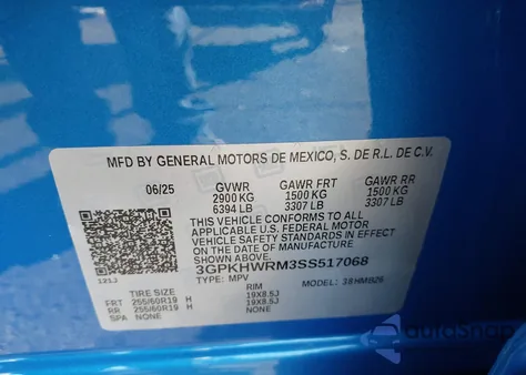 2025 Honda Prologue Touring z USA, uszkodzony, nr VIN 3GPKHWRM3SS517068